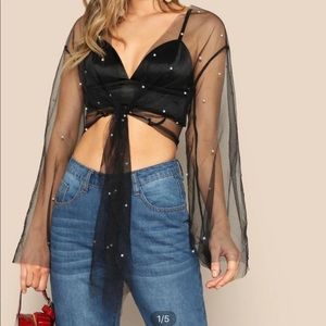 Sheer mesh top